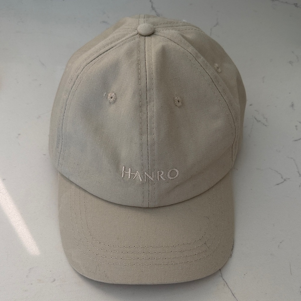 Hanro Beige Canvas Baseball Cap